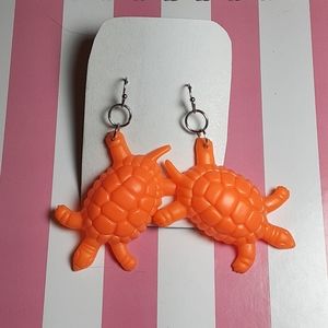 Orange Turtle Lesbian Earrings